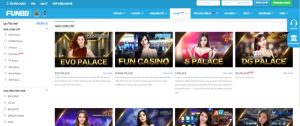 Casino Fun88 cung cấp hơn 50+ sảnh game độc đáo