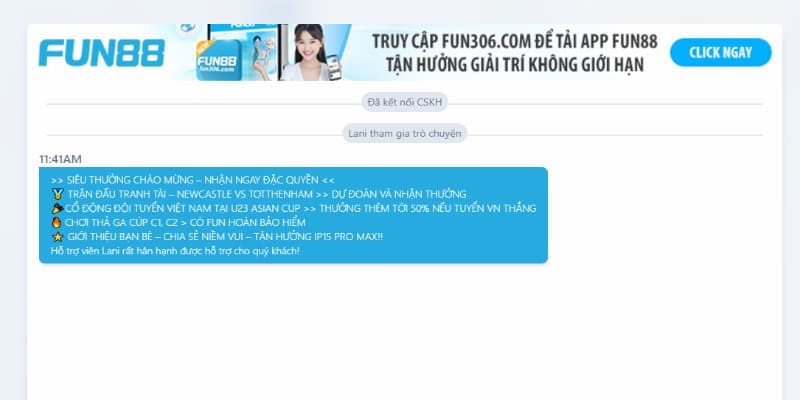 Liên hệ qua kênh live chat để gặp chăm sóc khách hàng 